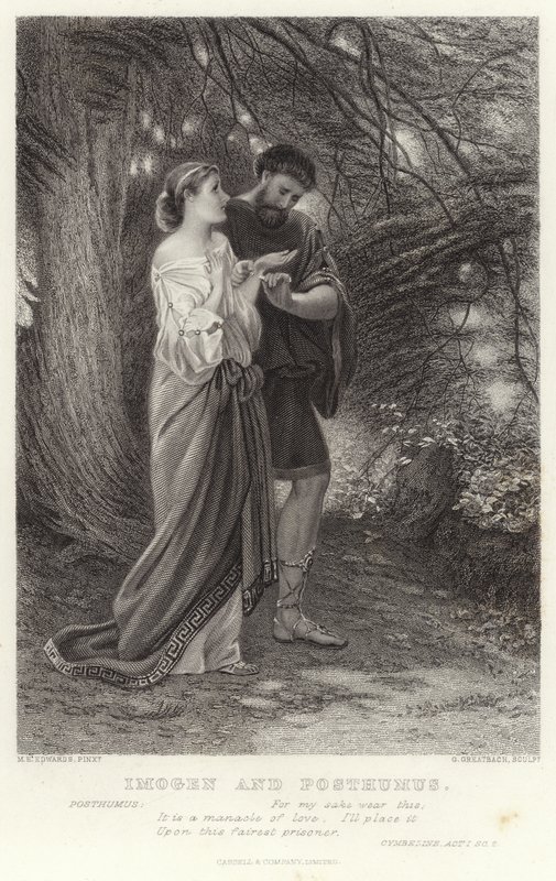 Imogen och Posthumus, Cymbeline, Akt I, Sc 2 av English School