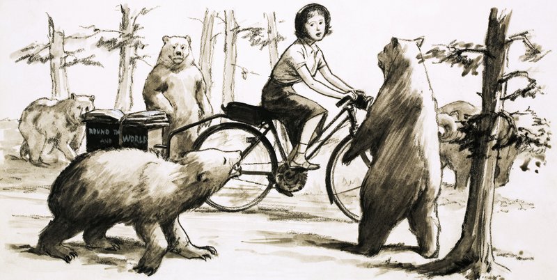 1957 uppnådde den lättbyggda Louis Sutherland sin ambition att cykla runt jorden. av English School