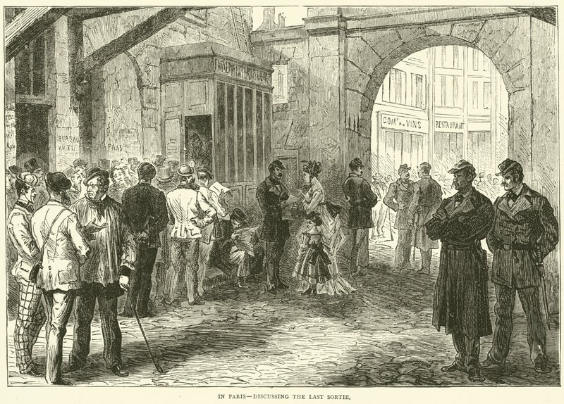 I Paris, diskuterar den sista sorten, december 1870 av English School