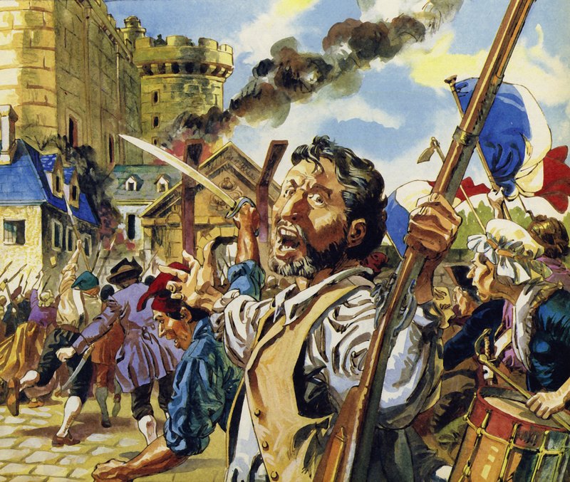 I Paris började den franska revolutionen med stormningen av Bastiljen av English School