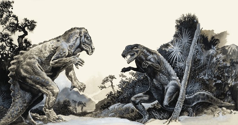 På jakt efter dinosaurier av English School