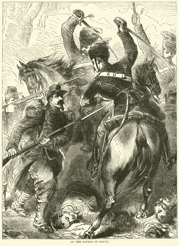 I slaget vid Dreux, november 1870 av English School