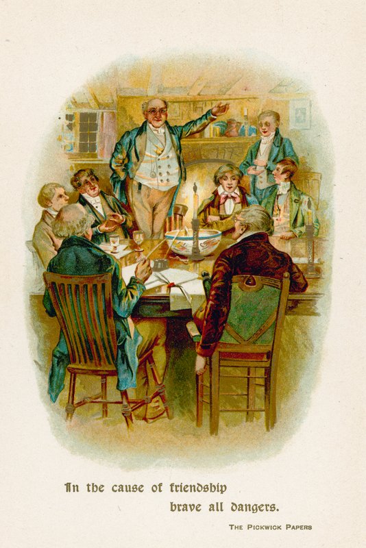 För vänskapens sak, modiga alla faror. The Pickwick Papers av English School