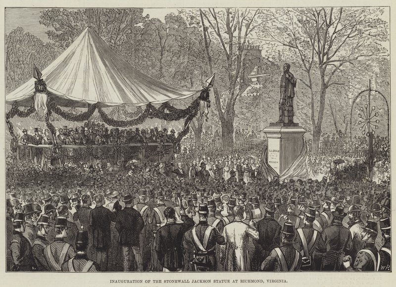 Invigning av Stonewall Jackson-statyn i Richmond, Virginia (gravyr) av English School