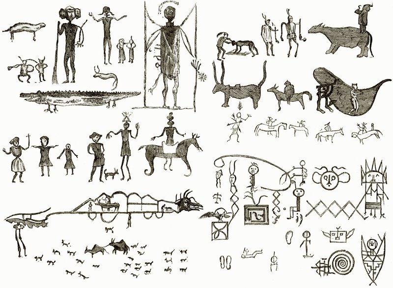 Indiska hieroglyfer av English School