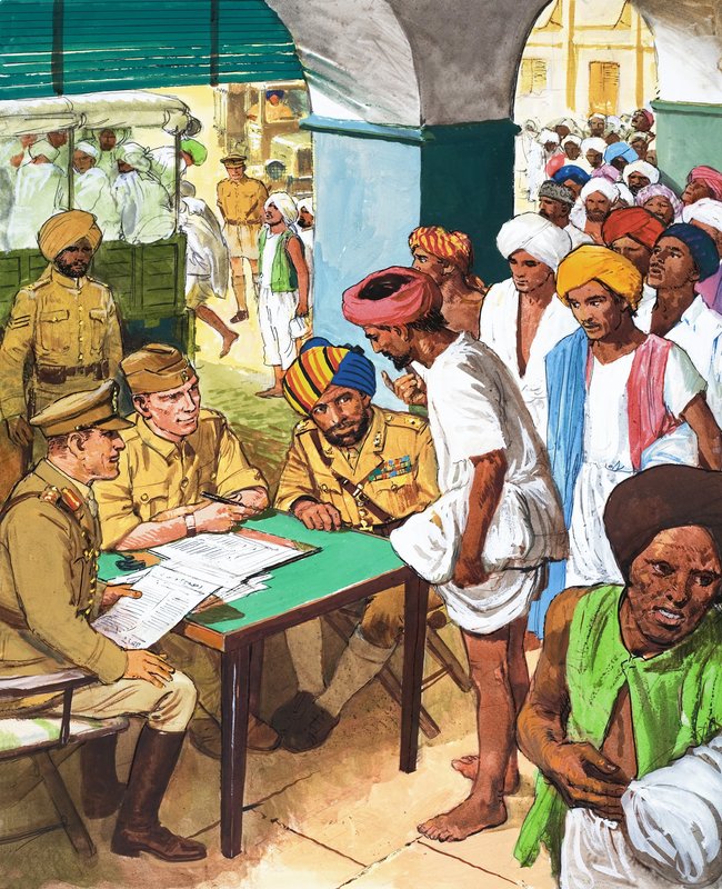 Indianer anmäler sig för att slåss i andra världskriget av English School