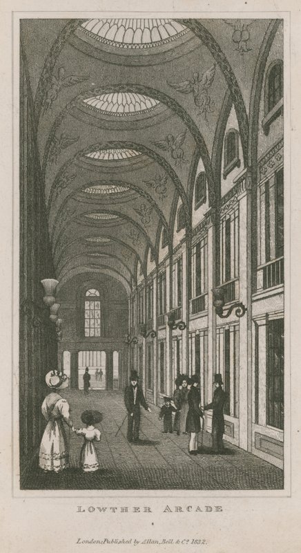 Interiör av Lowther Arcade av English School