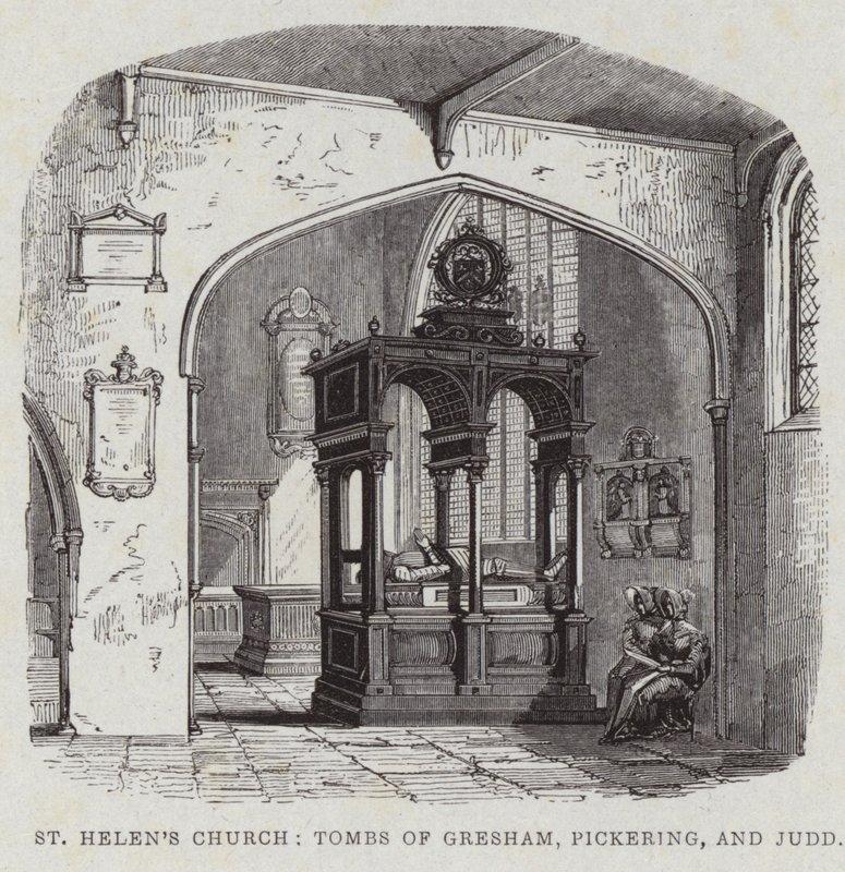 Interiör av St Helens Bishopsgate av English School