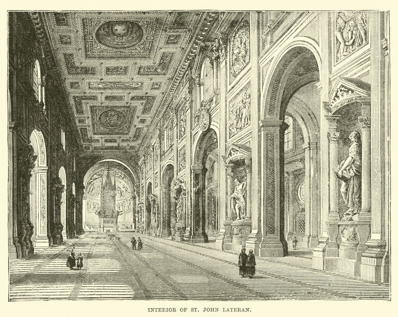 Interiör av St John Lateran av English School