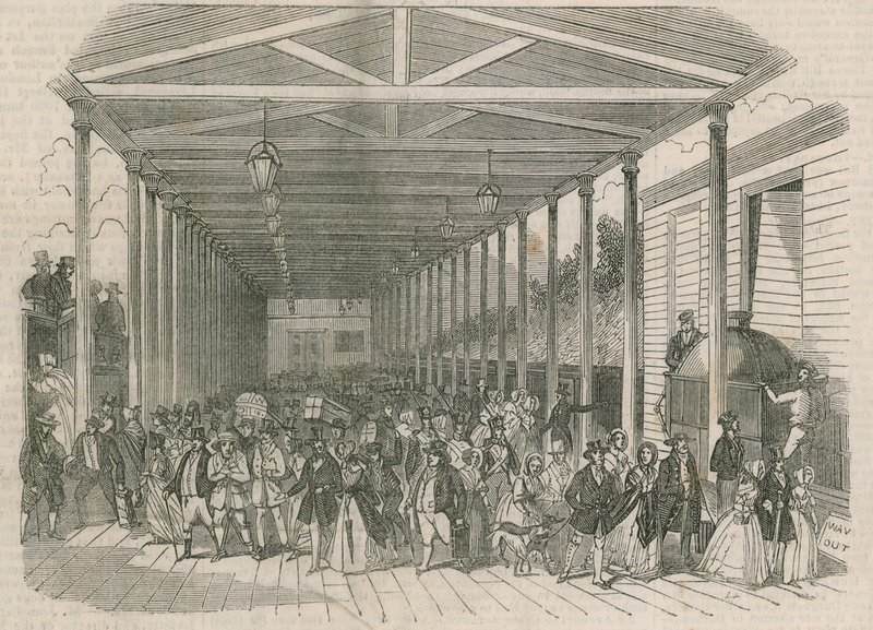 Interiör av Great Western Railway terminus av English School