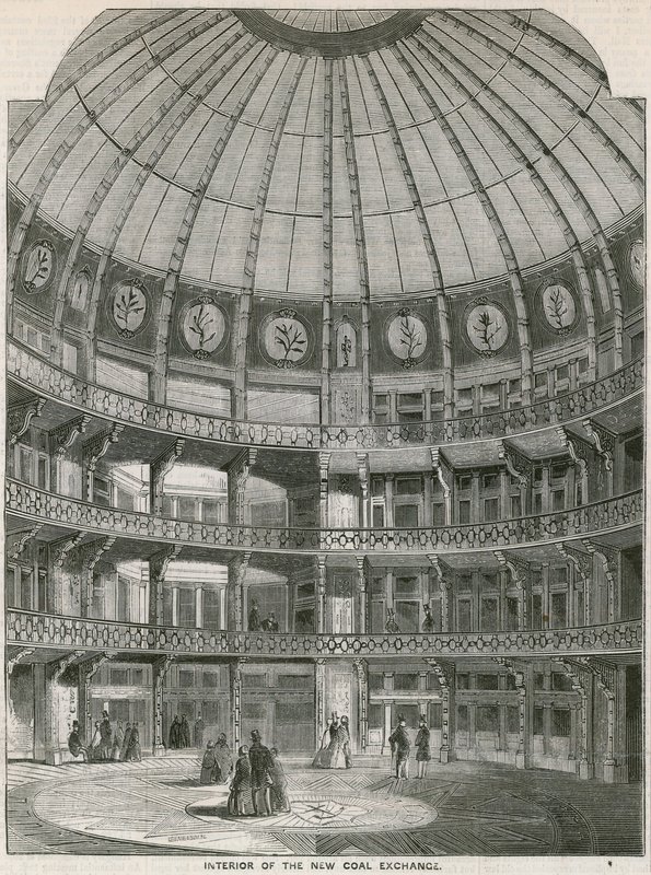 Interiör av New Coal Exchange, Thames Street av English School