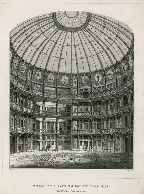 Interiör av New Coal Exchange, Thames Street av English School