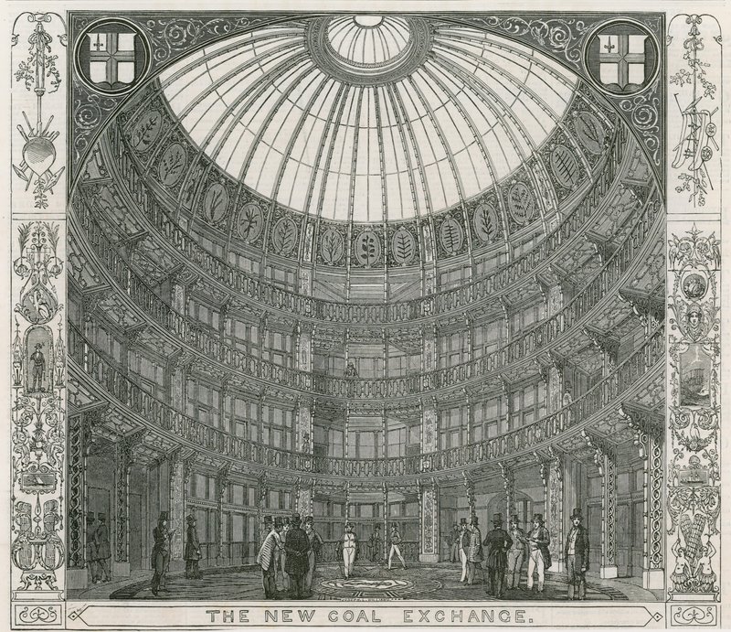 Interiör av New Coal Exchange, Thames Street av English School