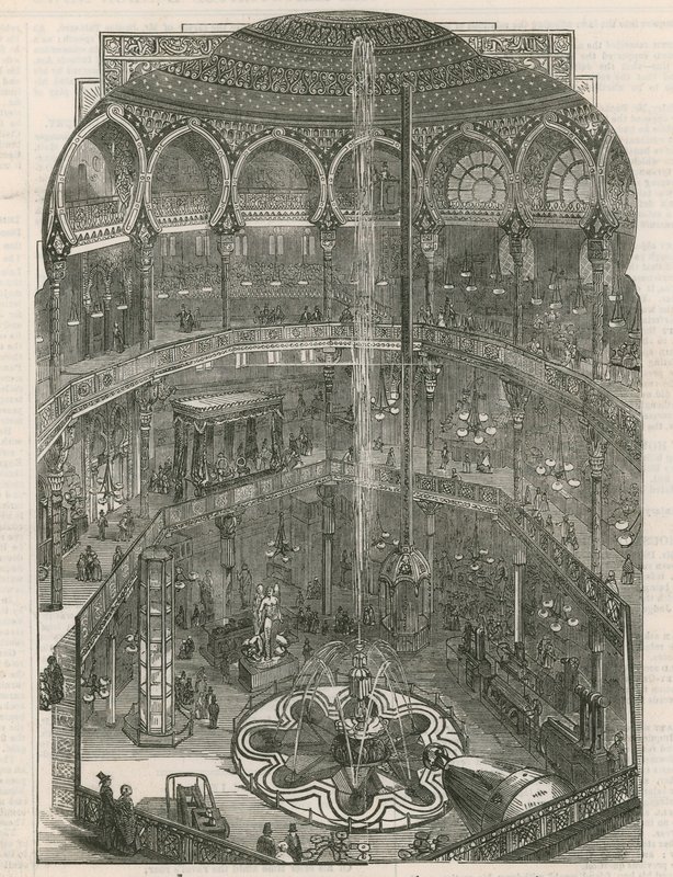 Interiör av Panopticon, Leicester Square, London av English School