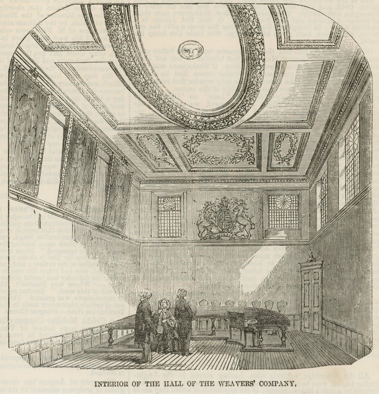 Interiör i Weavers Companys hall av English School