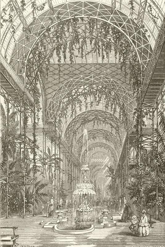 Interiörvy av Crystal Palace, Sydenham av English School