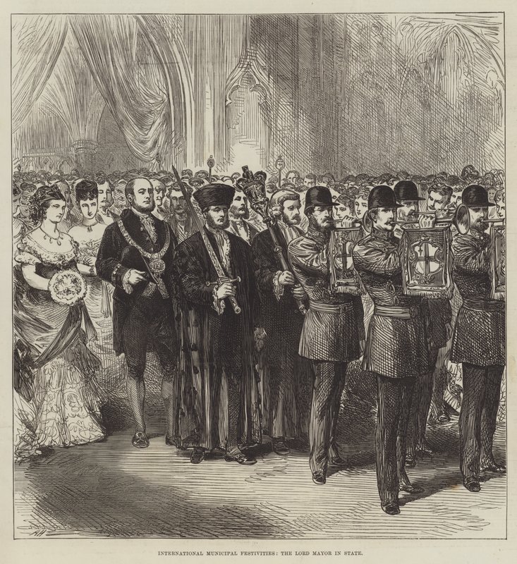 Internationella kommunala festligheter, Lord Mayor in State (gravyr) av English School