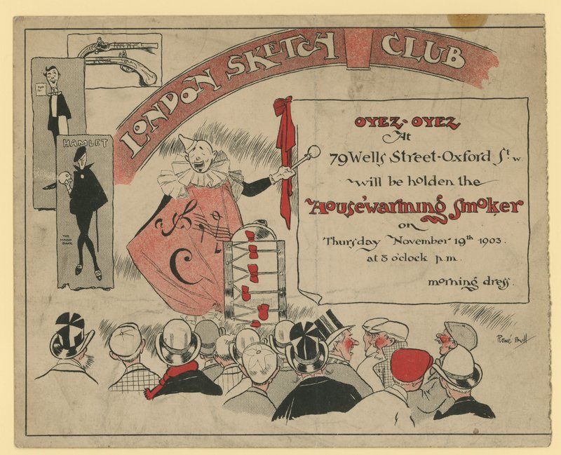 Inbjudan till ett event på London Sketch Club av English School