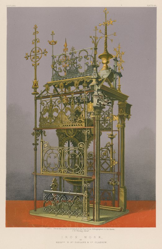 Iron Work av Mrs W Mc Farlane and Co, Glasgow av English School