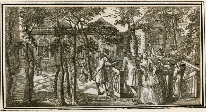 Islington Spa, tidigare New Tunbridge Wells, 1735 av English School