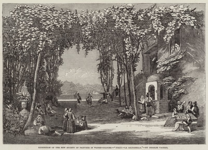 Italien, La Saltarella (gravyr) av English School
