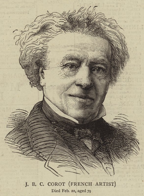J B C Corot, fransk konstnär (gravyr) av English School