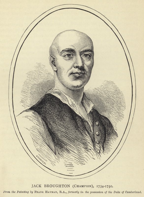 Jack Broughton, Champion, 1734-1750, Från målningen av Frank Hayman, RA, tidigare i ägo av hertigen av Cumberland av English School