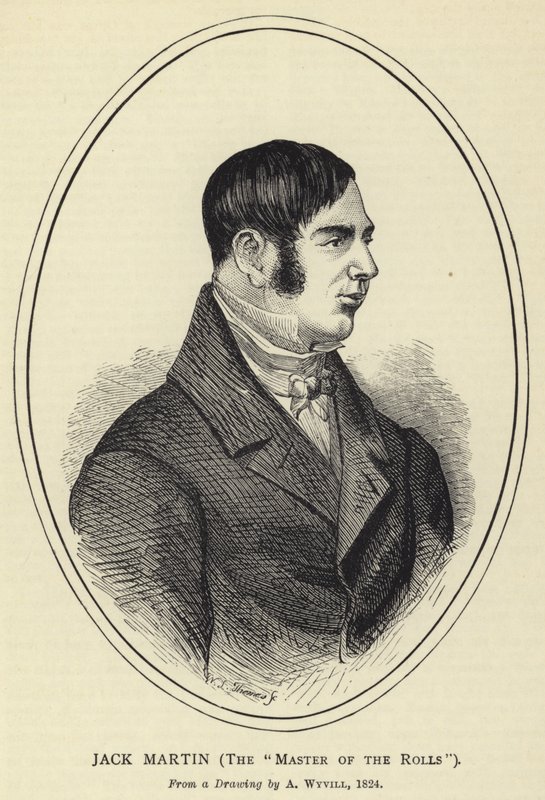 Jack Martin, the Master of the Rolls, från en teckning av A Wyvill, 1824 av English School