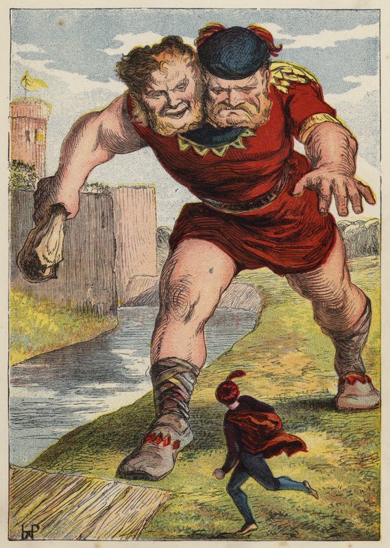 Jack The Giant Killer (litho i färg) av English School