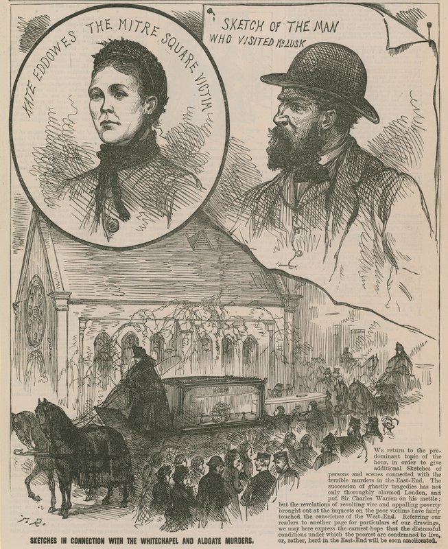 Jack the Ripper: Skisser i samband med morden på Whitechapel och Aldgate av English School
