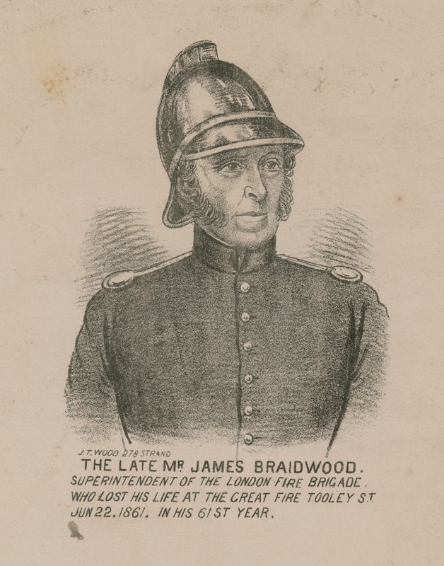 James Braidwood, chef för Londons brandkår av English School