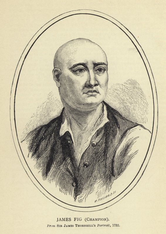 James Fig, Champion, från Sir James Thornhills Portrait, 1732 av English School