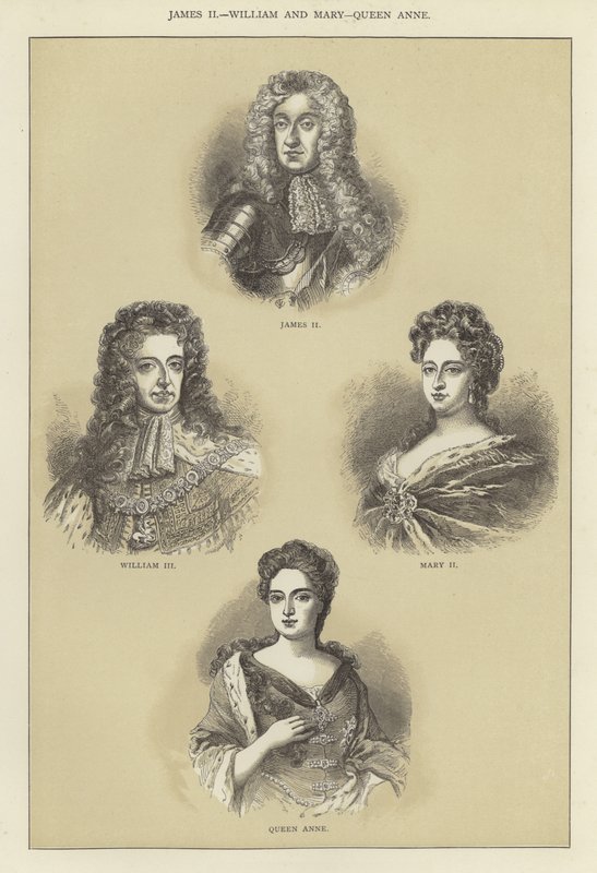 James II, William och Mary, Queen Anne av English School