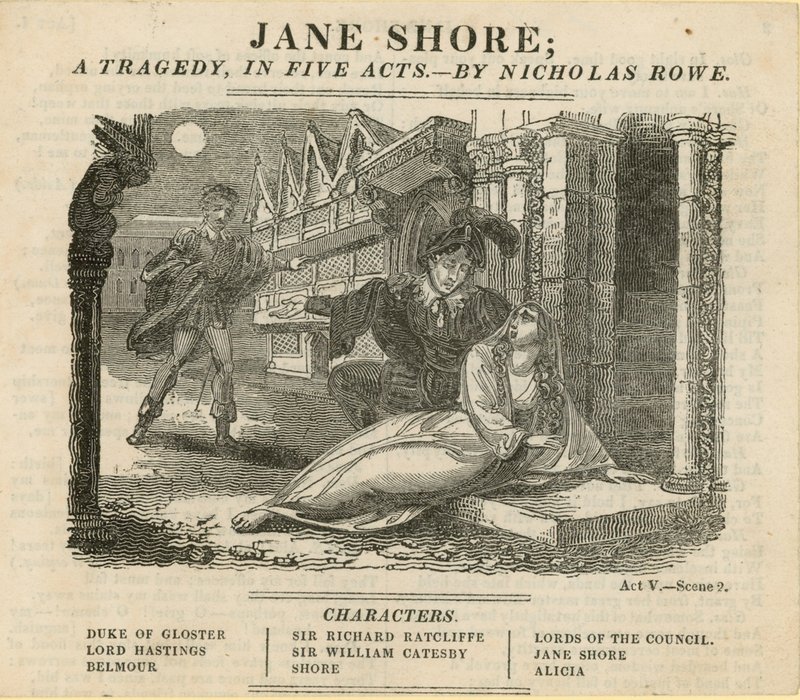 Jane Shore, en tragedi i fem akter. av English School