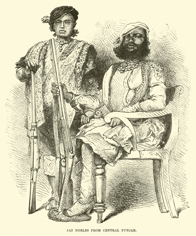 Jat Nobles från centrala Punjab av English School