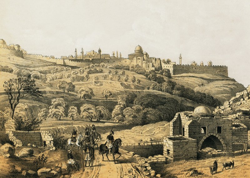Jerusalem från Jobs brunn av English School