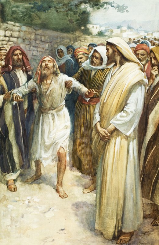 Jesus och en blind man av English School
