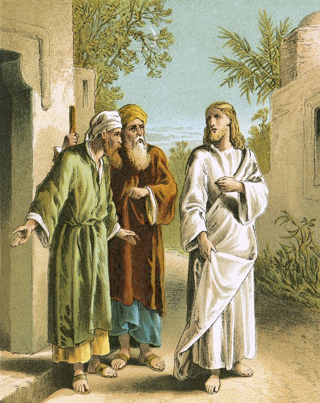 Jesus och de två lärjungarna i Emmaus av English School