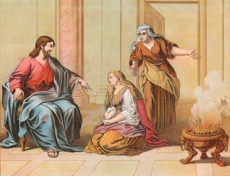 Jesus i Martas och Marias hus av English School