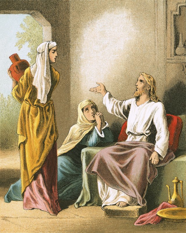 Jesus i Martas och Marias hus av English School