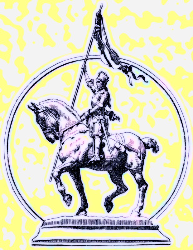 Joan of Arc, illustration för History of England av H. O. Arnold-Forster, publicerad 1897 (digitalt förbättrad bild) av English School