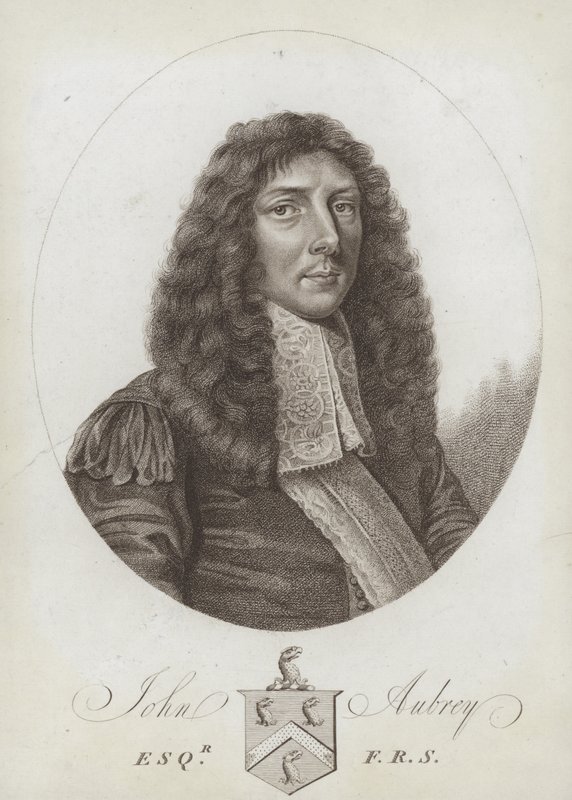 John Aubrey, engelsk antikvarie, naturfilosof och författare av English School