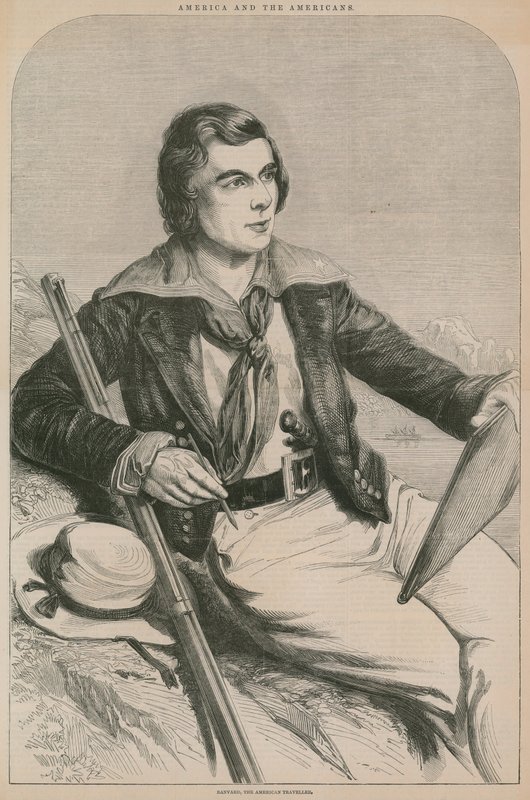 John Banvard, den amerikanske resenären (gravyr) av English School