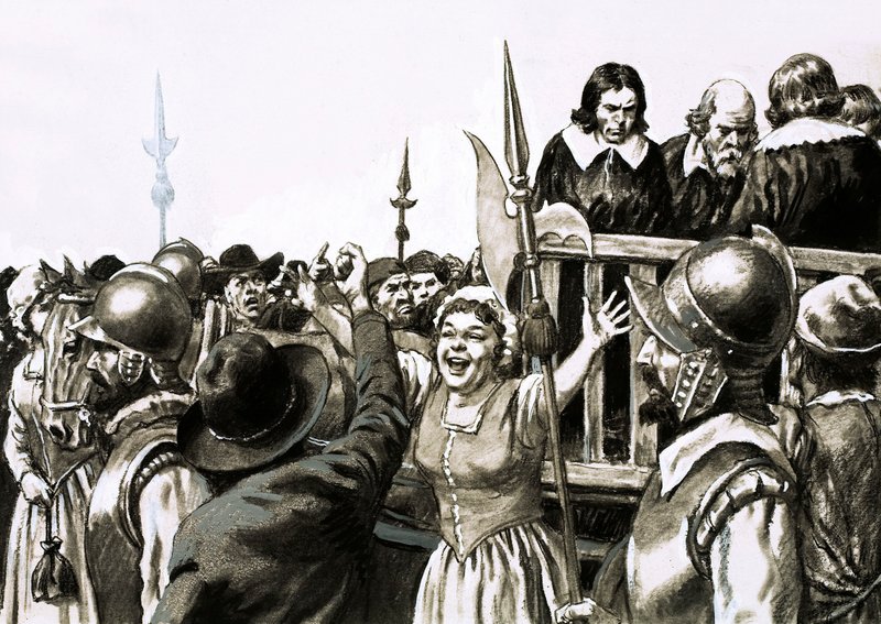 John Barkstead var känd för att ha begravt en förmögenhet i Tower of London (gouache på papper) av English School