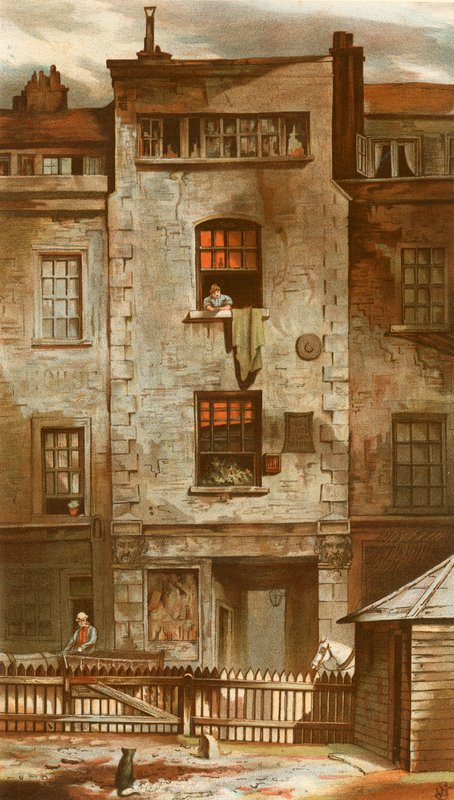John Drydens hus, i Fetter Lane av English School