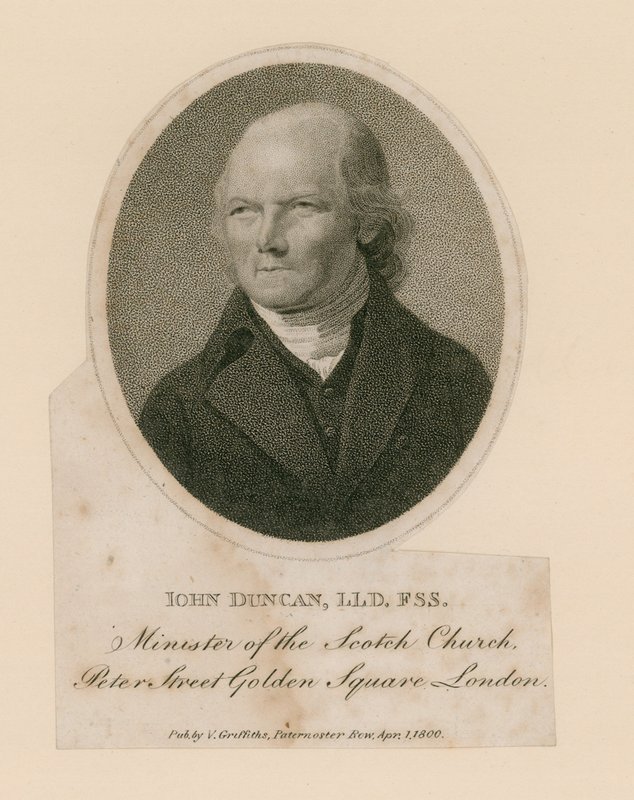 John Duncan, minister för Scotch Church, Peter Street, Golden Square, London av English School