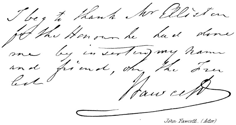 John Fawcett, (skådespelare) av English School