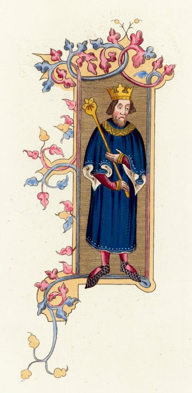 John, kung av Frankrike (färgad gravyr) av English School
