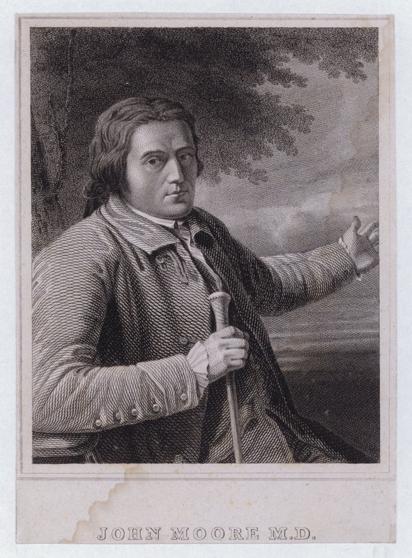 John Moore, skotsk läkare (gravyr) av English School
