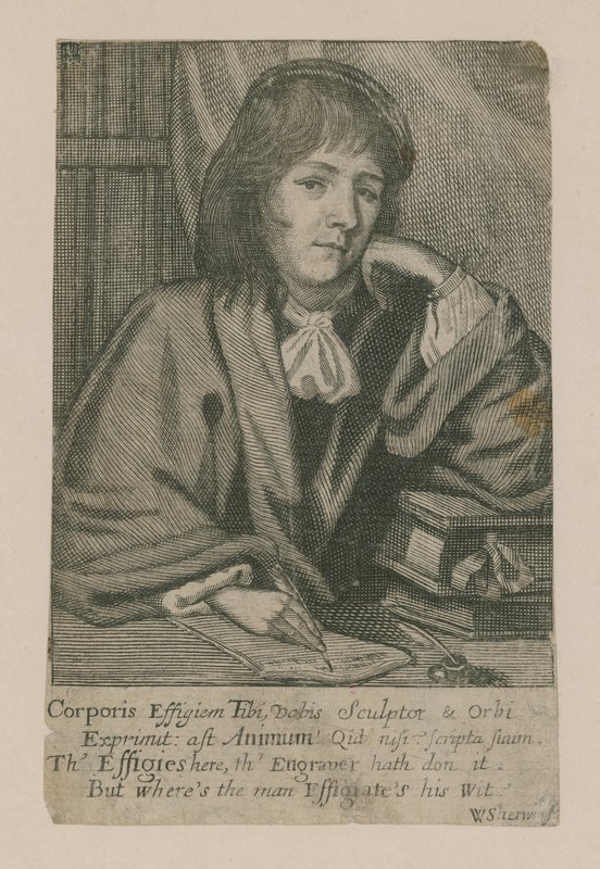 John Norton; frontispice till Scholars Vade Mecum, 1674 av English School